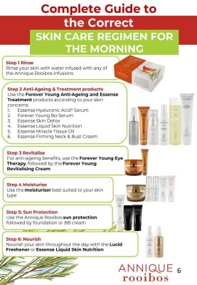 Skin care routine morning
