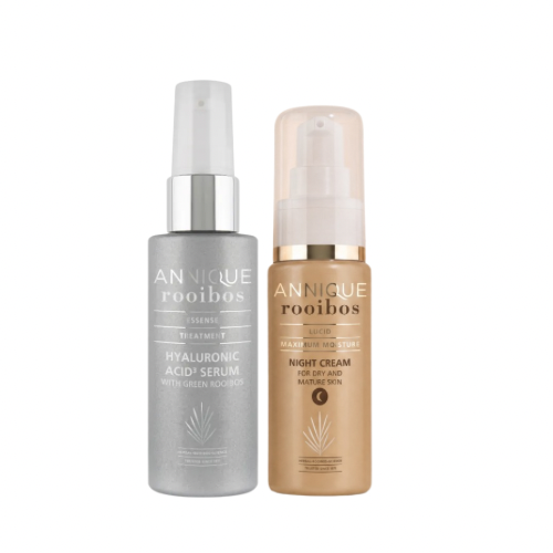 Annique Moisture Duo – Lucid Night Cream with Hyaluronic Acid 50ml and Essense Hyaluronic Acid³ Serum 30ml